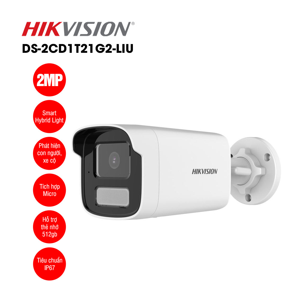 Camera IP 2MP HIKVISION DS-2CD1T21G2-LIU